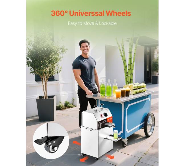 750W elektrinis cukranendrių sulčiaspaudė5