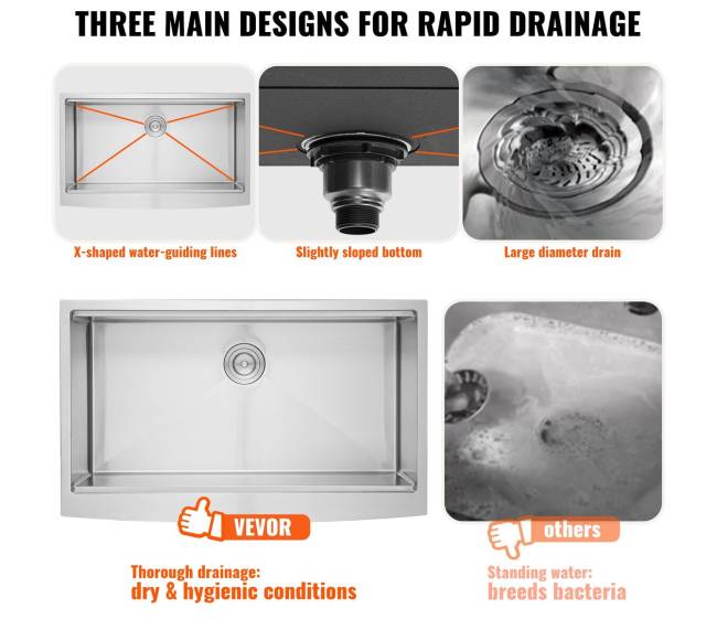 virtuvės kriauklė iš nerūdijančio plieno, 30 cm4