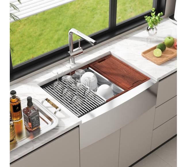 virtuvės kriauklė iš nerūdijančio plieno, 30 cm7