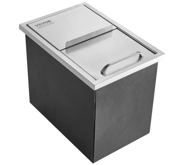 Įmontuojama nerūdijančio plieno ledo dėžė 46 cm10