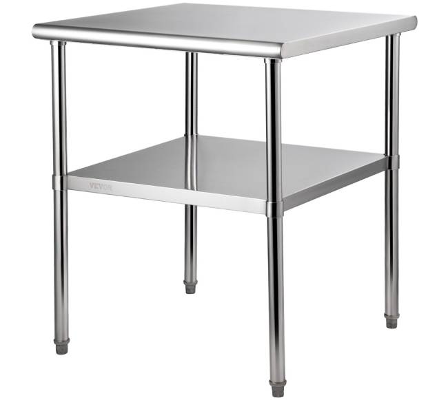 Nerūdijančio plieno darbastalio stalas virtuvei0
