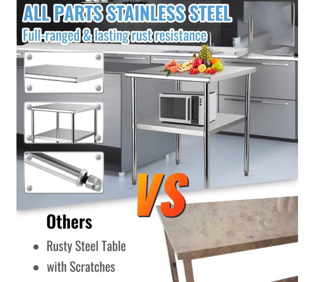 Nerūdijančio plieno darbastalio stalas virtuvei2
