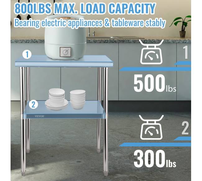 Nerūdijančio plieno darbastalio stalas virtuvei3