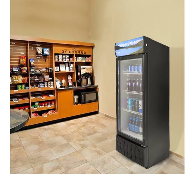 Komercinis šaldytuvas-vitrina 195L su 3 lentynomis7