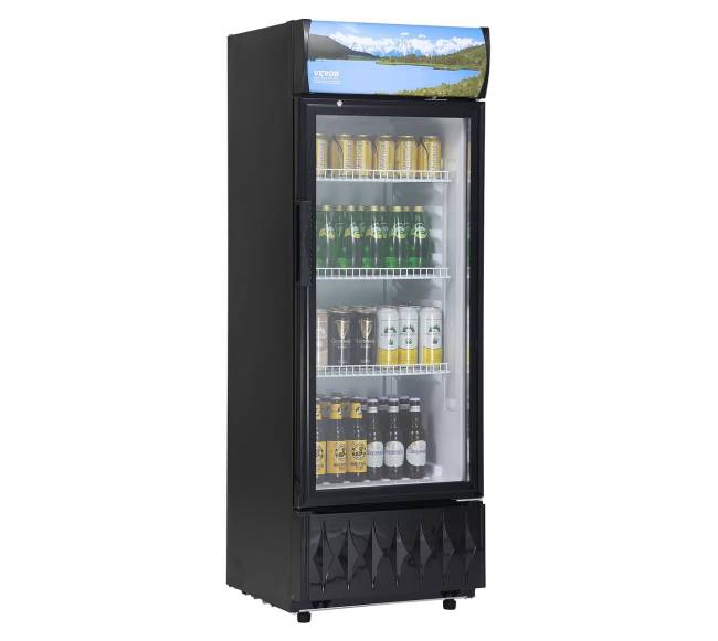 Komercinis šaldytuvas-vitrina 195L su 3 lentynomis8