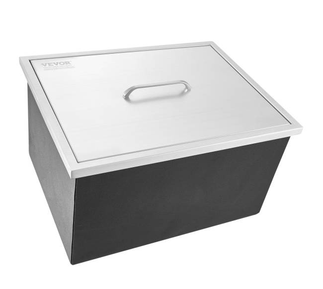 Įmontuojama ledo dėžė, 43,5L, nerūdijantis plienas10