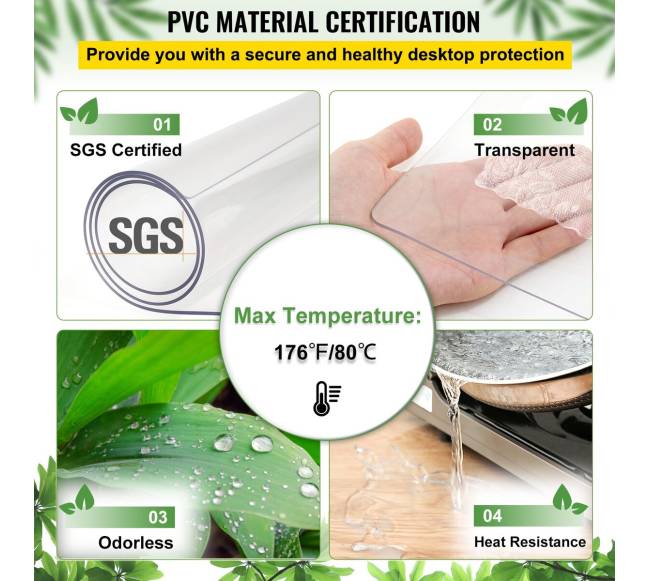 Skaidrus stalo užtiesalas 101x203 cm2