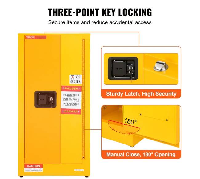 Gaisrinis apsaugos spintelė, 16 galonų5