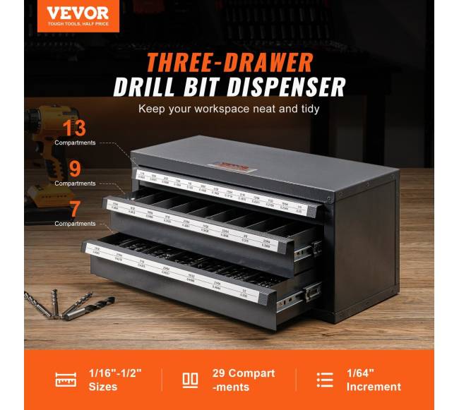 Grąžtų dėžutė su stalčiais1