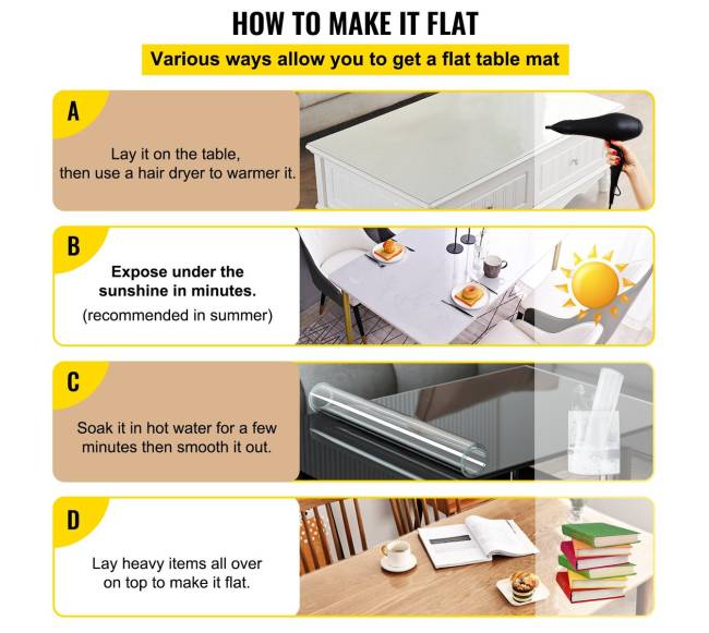 Skaidrus stalas 91 x 152 cm, apsaugantis dangtis5