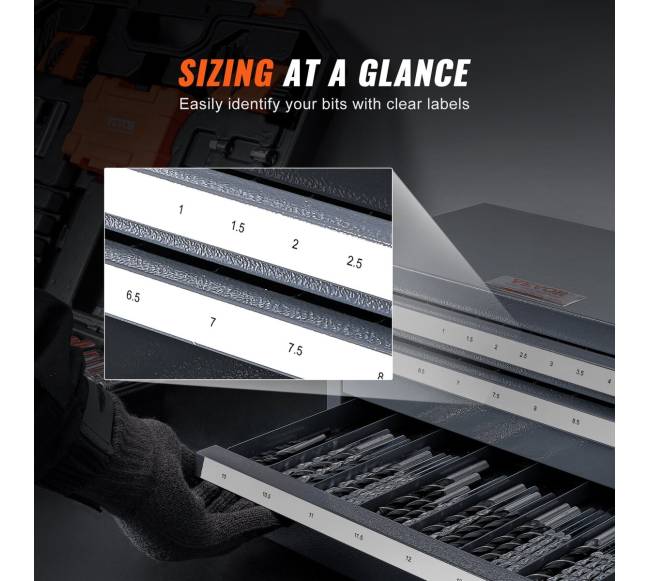 Grąžtų talpykla su trimis stalčiais3