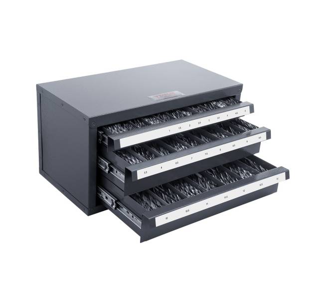 Grąžtų talpykla su trimis stalčiais8