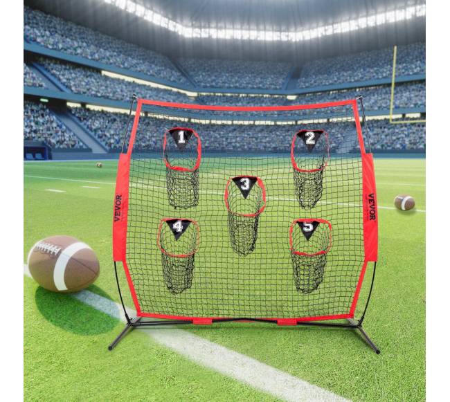 6 x 6 ft futbolo metimo taikinys su kišenėmis7