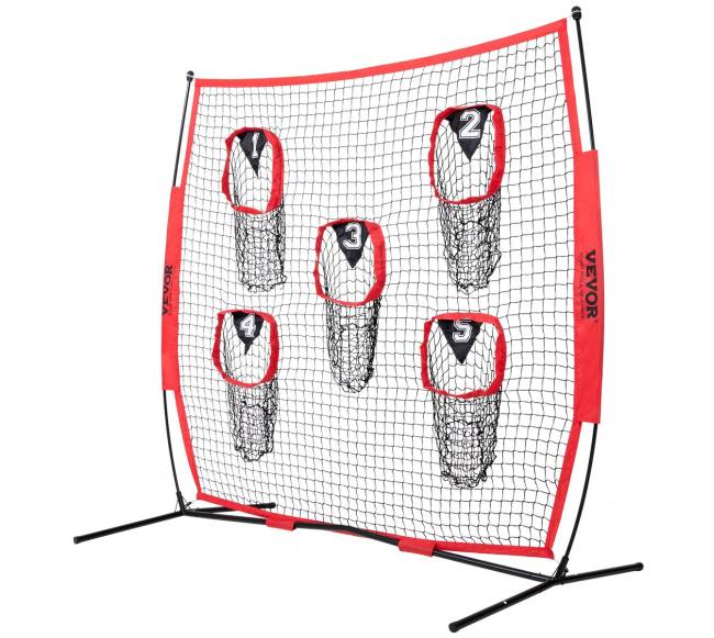 6 x 6 ft futbolo metimo taikinys su kišenėmis8