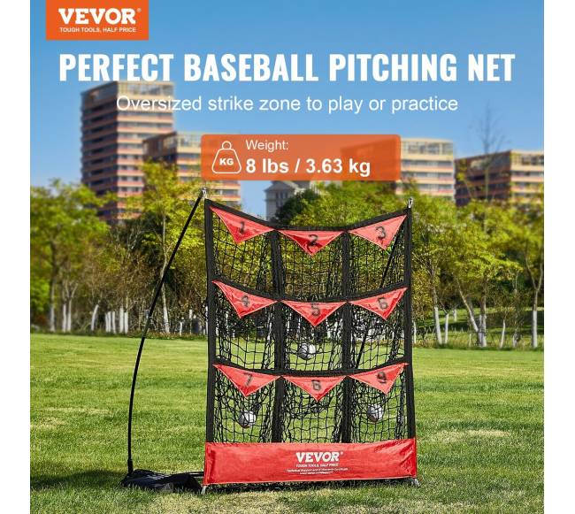 9 angų beisbolo tinklas 124x107 cm treniruotėms1