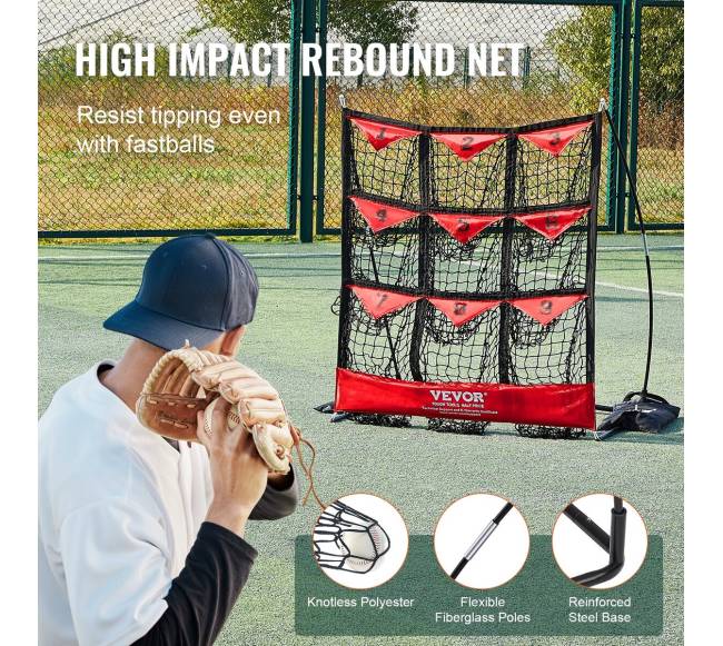 9 angų beisbolo tinklas 124x107 cm treniruotėms2