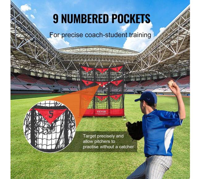 9 angų beisbolo tinklas 124x107 cm treniruotėms3