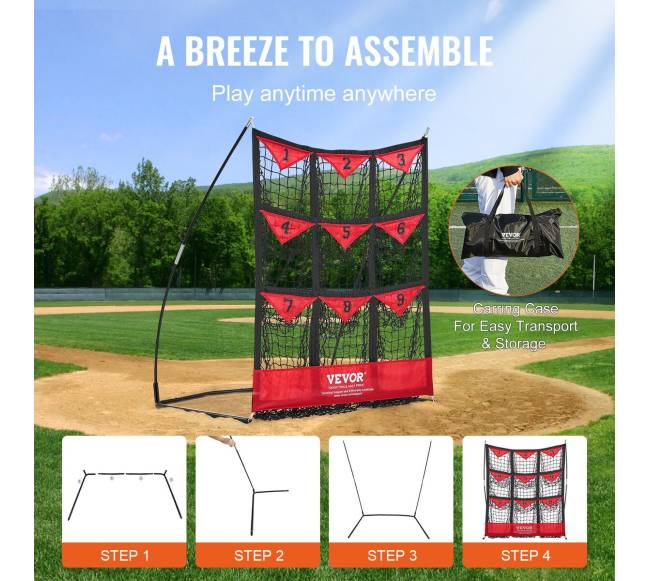 9 skylių beisbolo tinklas su krepšiu5