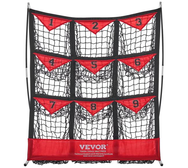 9 skylių beisbolo tinklas su krepšiu9