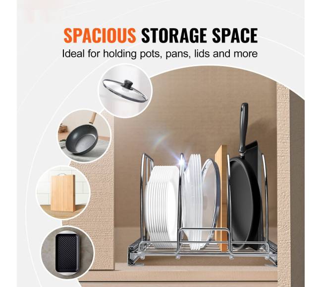 Puodų ir keptuvių stovas, ištraukiamas1