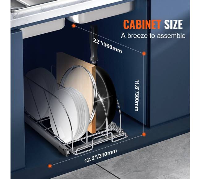 Puodų ir keptuvių stovas, ištraukiamas3