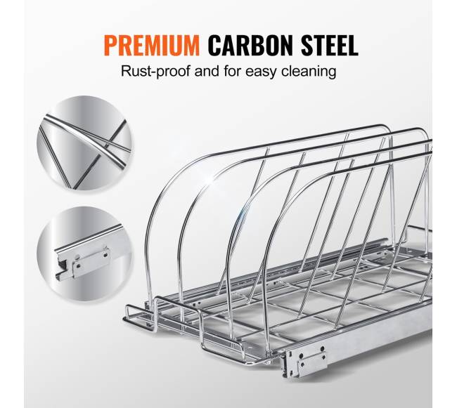 Puodų ir keptuvių stovas, ištraukiamas5