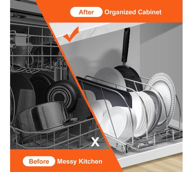 Puodų ir keptuvių stovas, ištraukiamas6