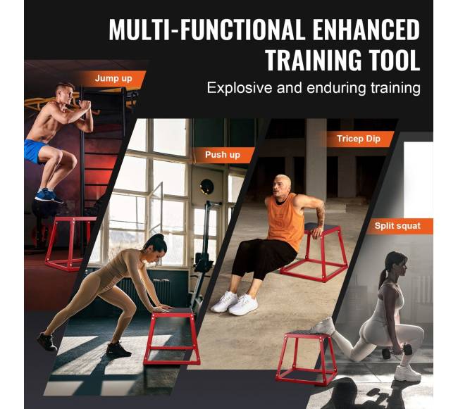 Pliometriniai šuolio kubai, 30 cm, 45 cm, 60 cm, 75 cm4