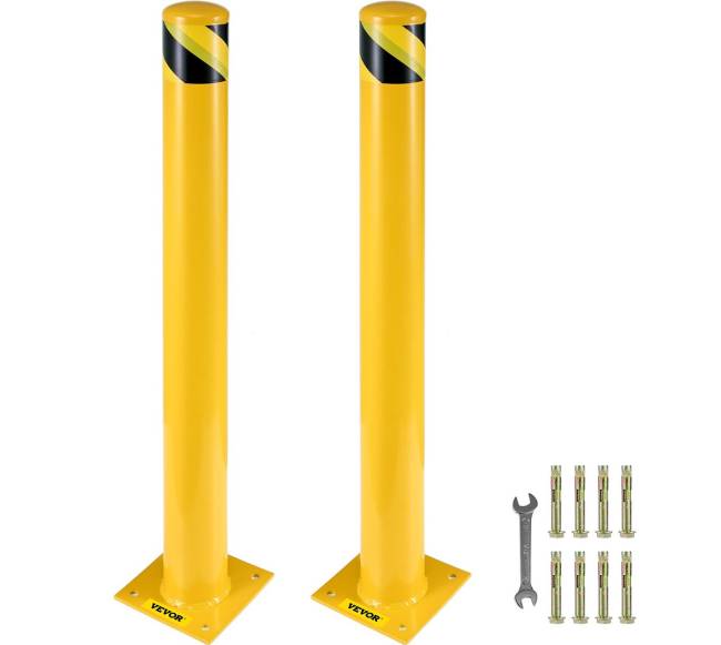 Saugos stulpas iš plieno, 122 cm aukščio0