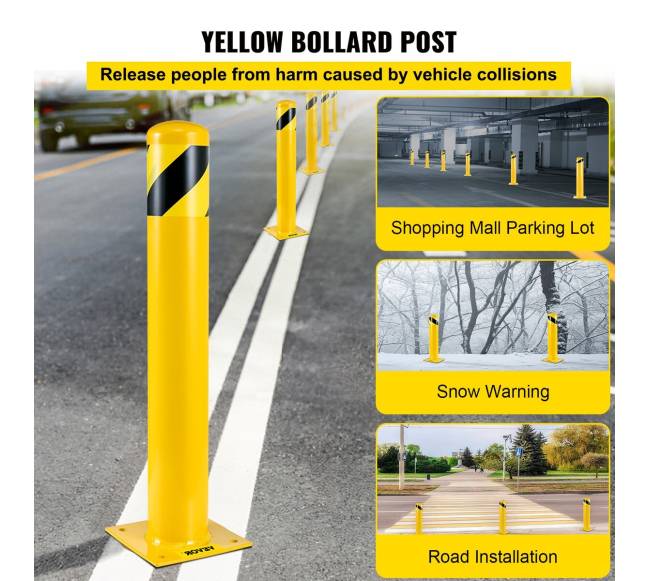 Saugos stulpas iš plieno, 122 cm aukščio1