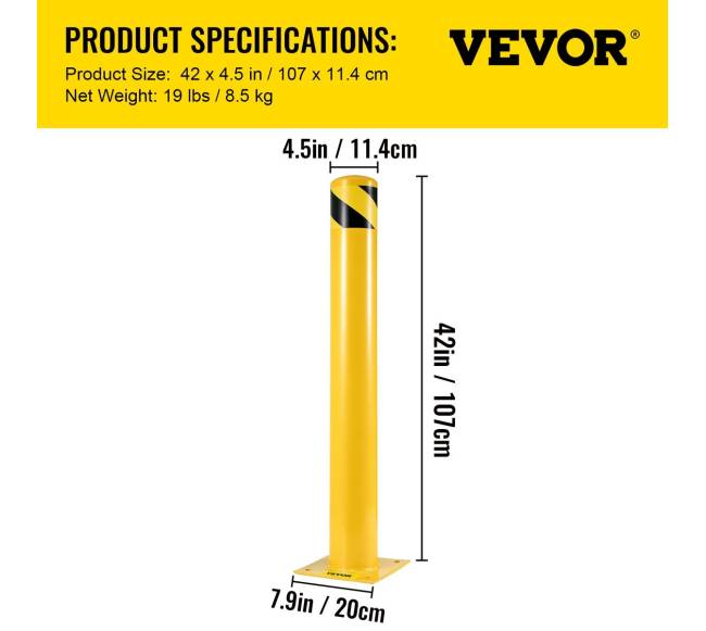 Plieninė saugos užtvara 42"x4.5"6