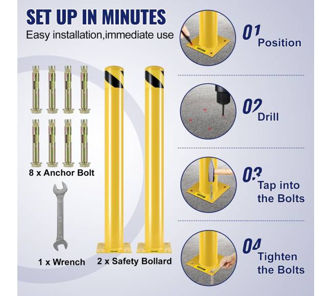 Saugos stulpas 107 cm aukščio, 11.4 cm skersmens3