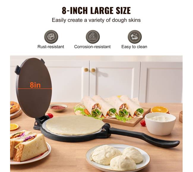 Ketaus tortilijų presas, 20 cm1