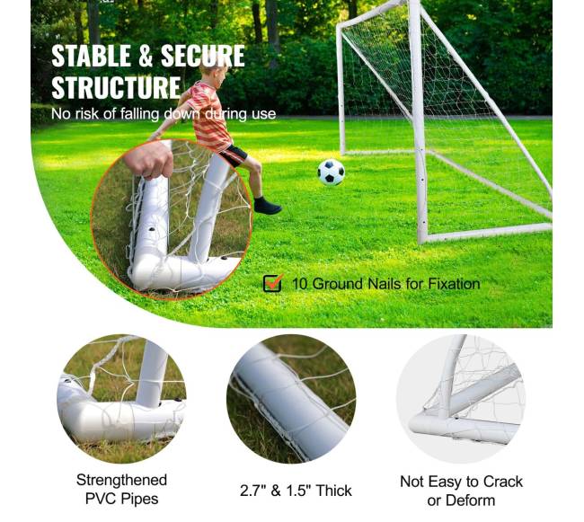 Nešiojami futbolo vartai 3.7x1.8 m4