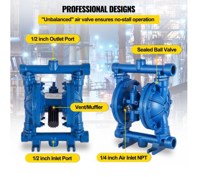 Oro varoma dviguba diafragminis siurblys4