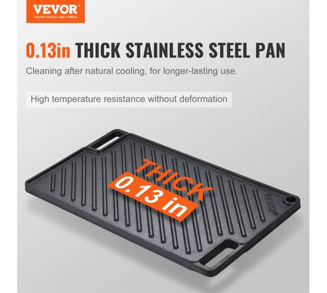 Dvigubas ketaus grilio paviršius su rankenėlėmis1