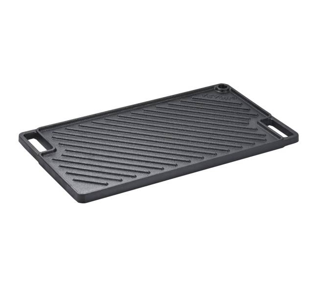 Dvigubas ketaus grilio paviršius su rankenėlėmis9