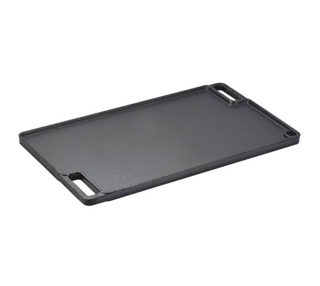 Dvigubas ketaus grilio paviršius su rankenėlėmis10