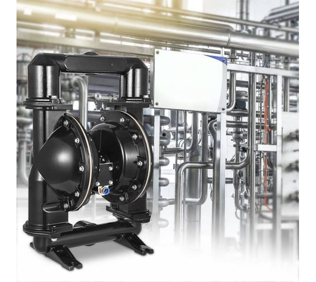 Oro dviguba diafragmos pompa, 2 colių, aliuminio korpusas7