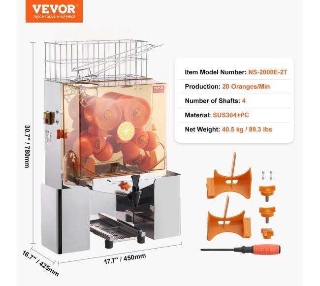 Komercinė apelsinų sulčiaspaudė su čiaupu6