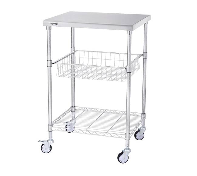 Virtuvės vežimėlis, 3 aukštai, su ratukais8