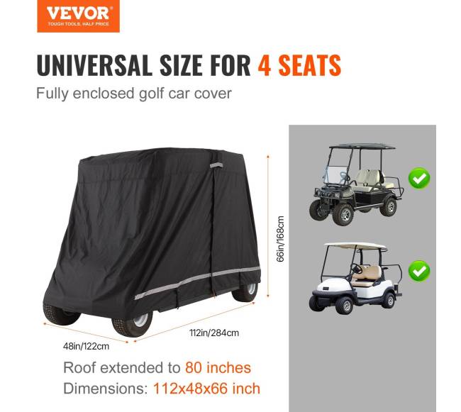 Keturviečio golfo vežimo uždangalas, 600D poliesteris1