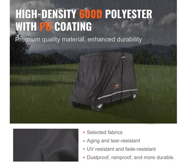 Keturviečio golfo vežimo uždangalas, 600D poliesteris2