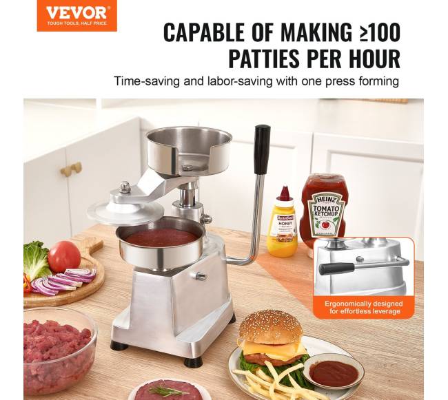 Komercinis mėsainių formuotojas, 130mm1