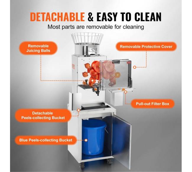 komercinis apelsinų sulčiaspaudė 120W automatinis4
