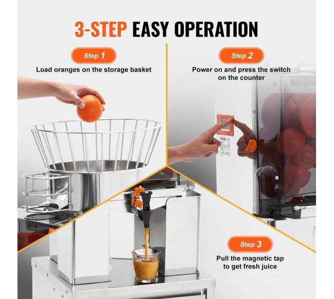 komercinis apelsinų sulčiaspaudė 120W automatinis5