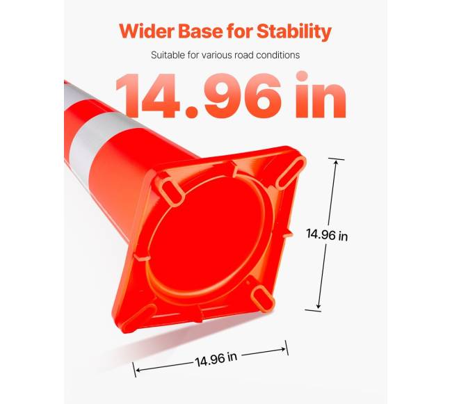 Oranžiniai kelių kūgiai su atspindinčiais žiedais4