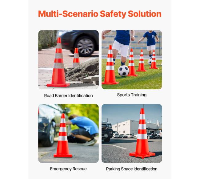 Oranžiniai kelių kūgiai su atspindinčiais žiedais6