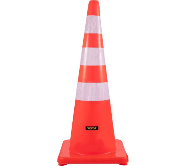 Oranžiniai kelių kūgiai su atspindinčiais žiedais8