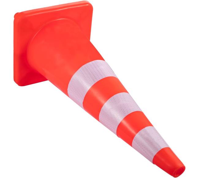 Oranžiniai kelių kūgiai su atspindinčiais žiedais10